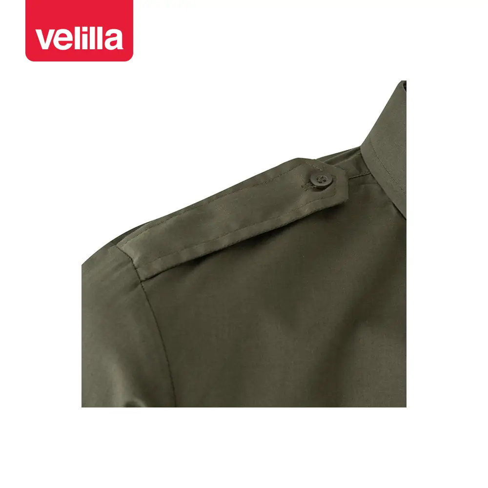 Camisa galoneras manga larga Velilla 530 22 Camisa galoneras manga larga Velilla 530 Verde caza, detalle de galonera del hombro