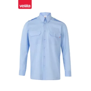 Camisa galoneras manga larga Velilla 530 Celeste, vista frontal