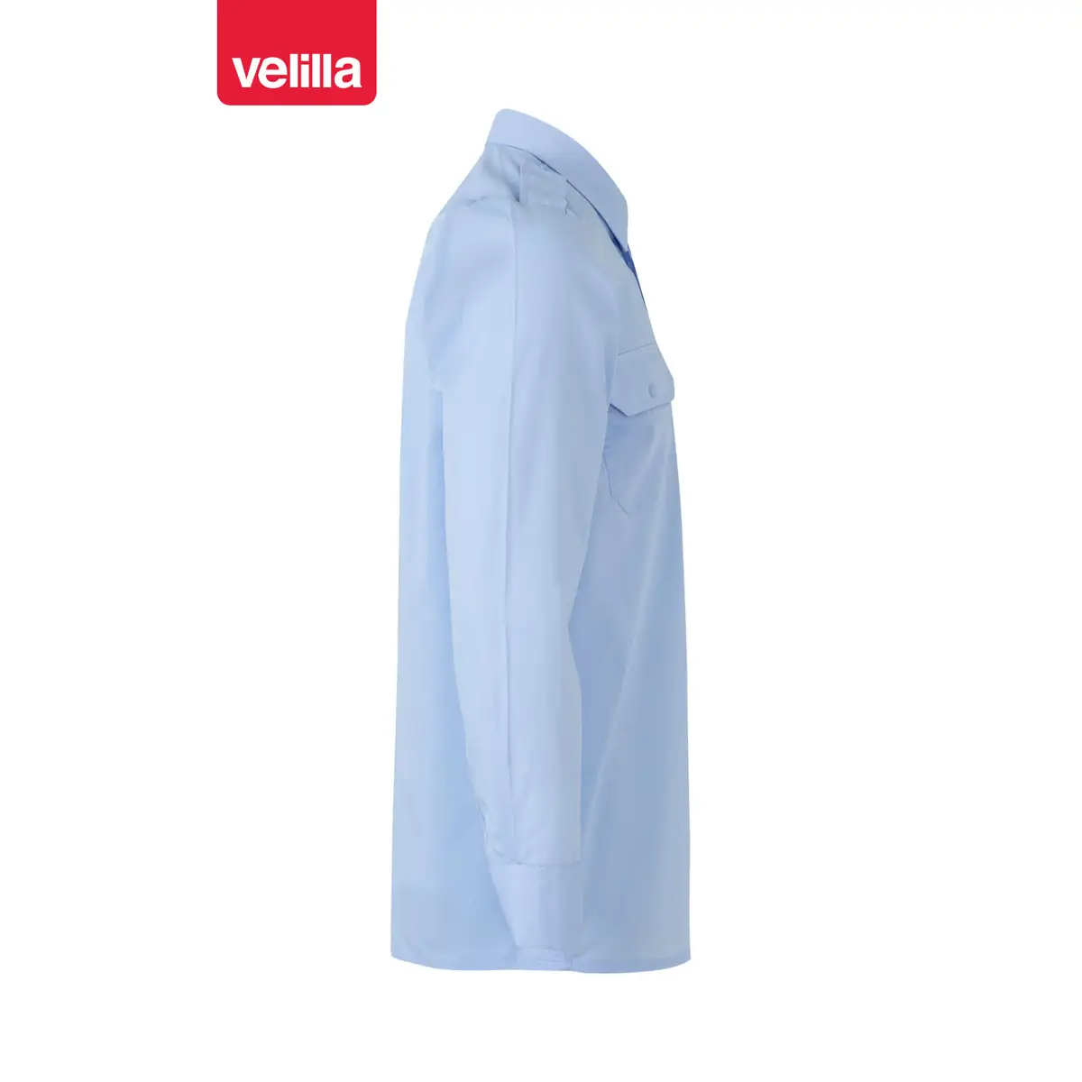 Camisa galoneras manga larga Velilla 530 5 Camisa galoneras manga larga Velilla 530 Celeste, vista lateral
