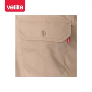 Camisa galoneras manga larga Velilla 530 Beige, detalle de bolsillo del pecho