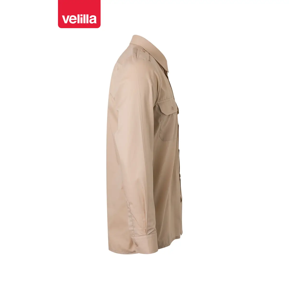 Camisa galoneras manga larga Velilla 530 14 Camisa galoneras manga larga Velilla 530 Beige, vista lateral
