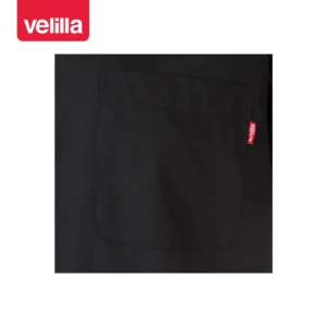 Camisa manga corta Velilla 531 Negro, detalle de bolsillo del pecho
