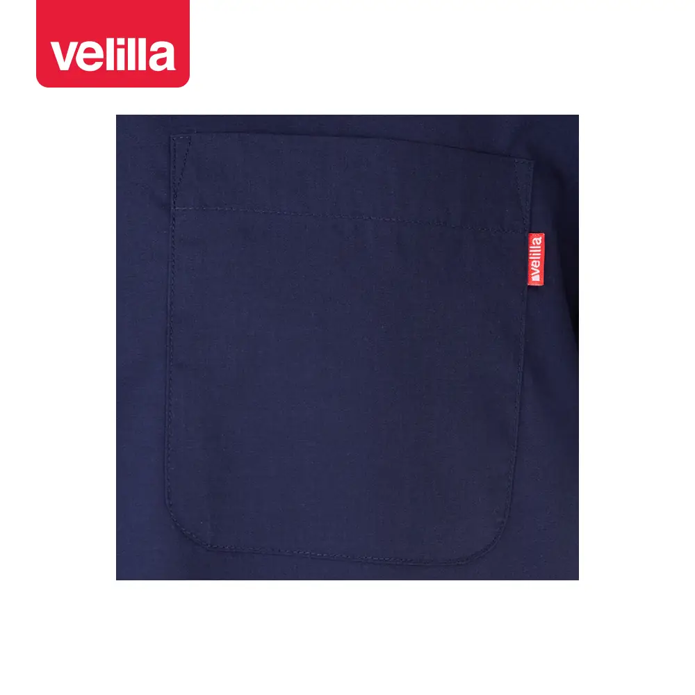 Camisa manga corta Velilla 531 27 Camisa manga corta Velilla 531 Azul marino, detalle de bolsillo del pecho