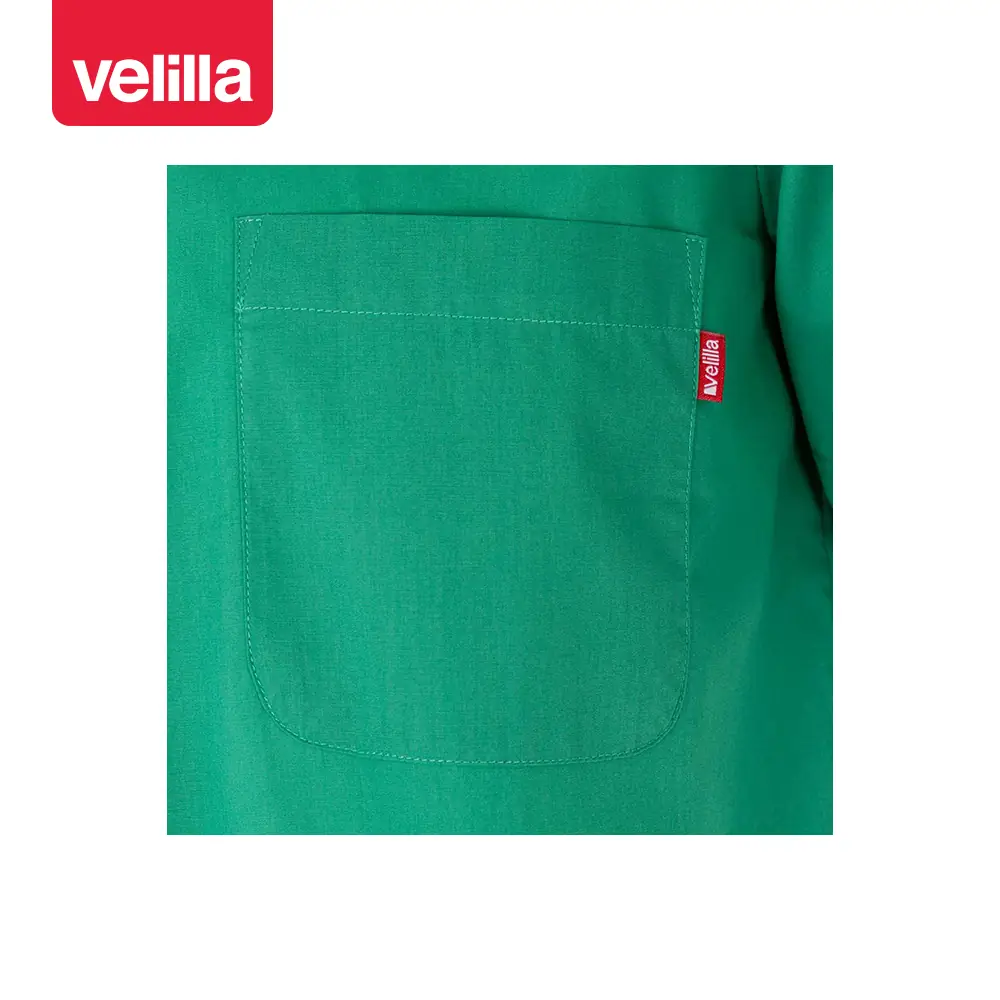 Camisa manga corta Velilla 531 28 Camisa manga corta Velilla 531 Verde, detalle de bolsillo del pecho