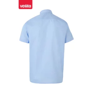 Camisa manga corta Velilla 531 Celeste, vista trasera