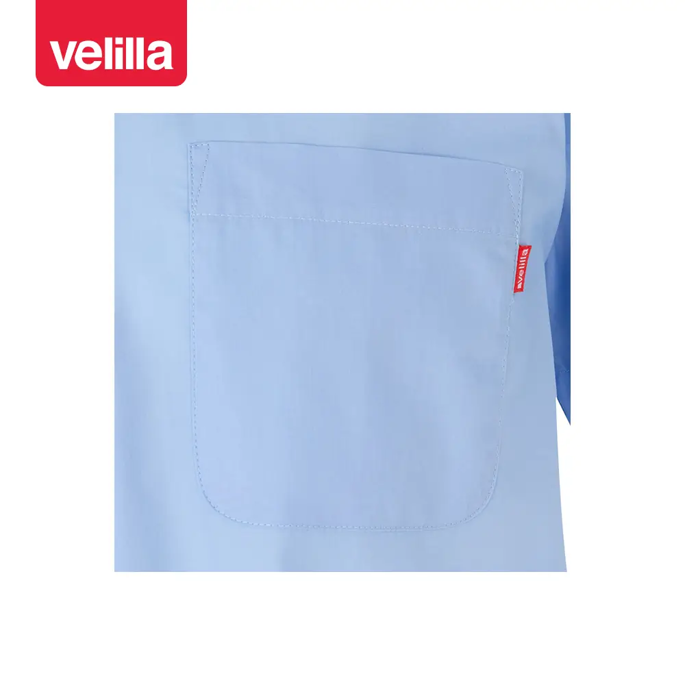 Camisa manga corta Velilla 531 26 Camisa manga corta Velilla 531 Celeste, detalle de bolsillo del pecho