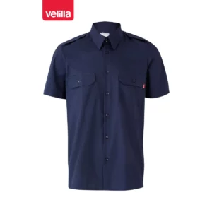 Camisa galoneras manga corta Velilla 532 Azul marino, vista frontal