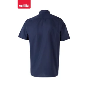Camisa galoneras manga corta Velilla 532 Azul marino, vista trasera