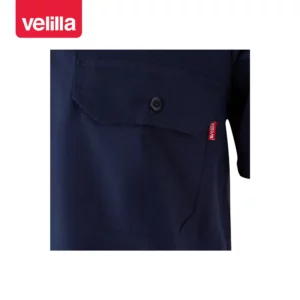Camisa galoneras manga corta Velilla 532 Azul marino, detalle de bolsillo del pecho