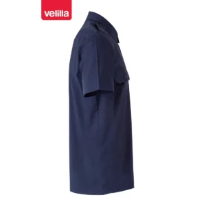 Camisa galoneras manga corta Velilla 532 Azul marino, vista lateral