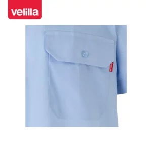 Camisa galoneras manga corta Velilla 532 Celeste, detalle de bolsillo del pecho