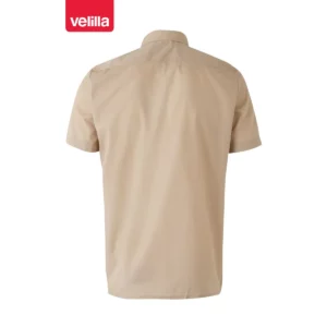 Camisa galoneras manga corta Velilla 532 Beige, vista trasera