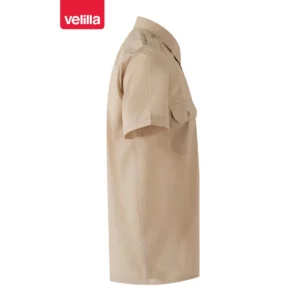 Camisa galoneras manga corta Velilla 532 Beige, vista lateral