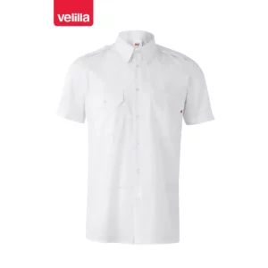Camisa galoneras manga corta Velilla 532 Blanco, vista frontal