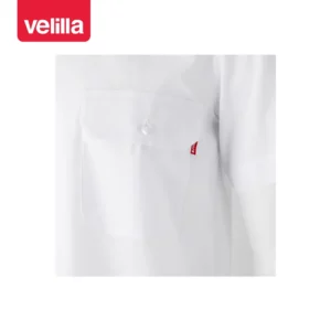 Camisa galoneras manga corta Velilla 532 Blanco, detalle de bolsillo del pecho