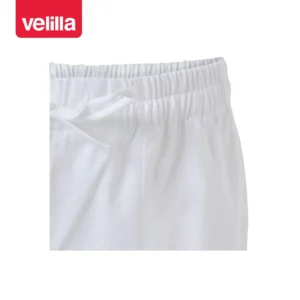Pantalón sanitario de algodón Velilla 533005 Blanco, detalle de cinturilla elástica