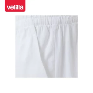 Pantalón sanitario de algodón Velilla 533005 Blanco, detalle de cinturilla posterior