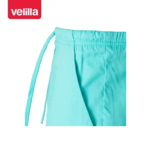 Pantalón de pijama stretch Velilla 533006S Turquesa claro, detalle de cinturilla lateral y cintas