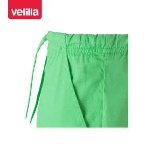 Pantalón de pijama stretch Velilla 533006S Verde manzana, detalle de cinturilla lateral y cintas