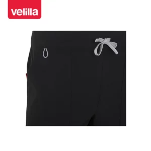 Pantalón recto unisex Velilla ATLAS 533020S Negro, detalle de cinturilla delantera y cintas