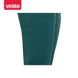 Pantalón recto unisex Velilla ATLAS 533020S Verde jungla, detalle de bolsillo lateral de la pierna