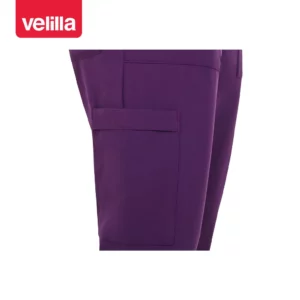 Pantalón recto unisex Velilla ATLAS 533020S Ciruela, detalle de bolsillo lateral de la pierna