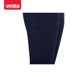 Pantalón recto unisex Velilla ATLAS 533020S Azul noche, detalle de bolsillo lateral de la pierna
