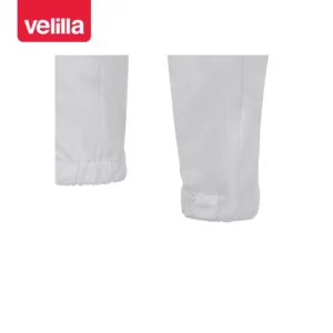 Pantalón jogger unisex Velilla AVANI 533021S Blanco, detalle de bajos elásticos