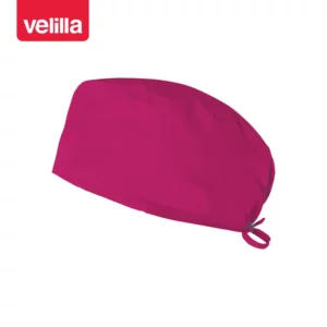 Gorro sanitario stretch Velilla 534006S Rosa magenta, vista frontal oblicua