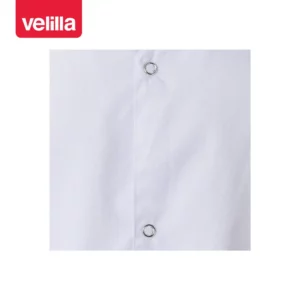 Chaqueta sanitaria con automáticos Velilla 535201 Blanco, detalle de botones automáticos