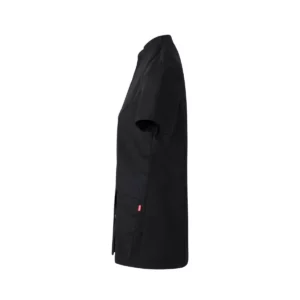 Chaqueta sanitaria cuello mao mujer Velilla 535203 Negro, vista lateral opuesto