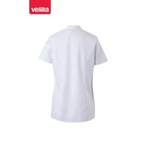 Chaqueta sanitaria cuello mao mujer Velilla 535203 Blanco, vista trasera