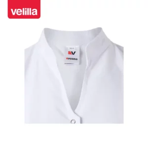 Chaqueta sanitaria cuello mao mujer Velilla 535203 Blanco, detalle de cuello mao