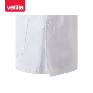 Camisola sanitaria de algodón Velilla 535205 Blanco, detalle de abertura lateral