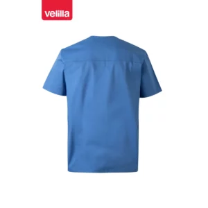 Camisola sanitaria stretch Velilla 535206S Celeste, vista trasera