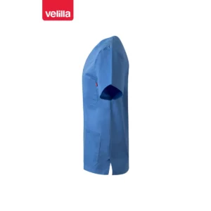 Camisola sanitaria stretch Velilla 535206S Celeste, vista lateral opuesto