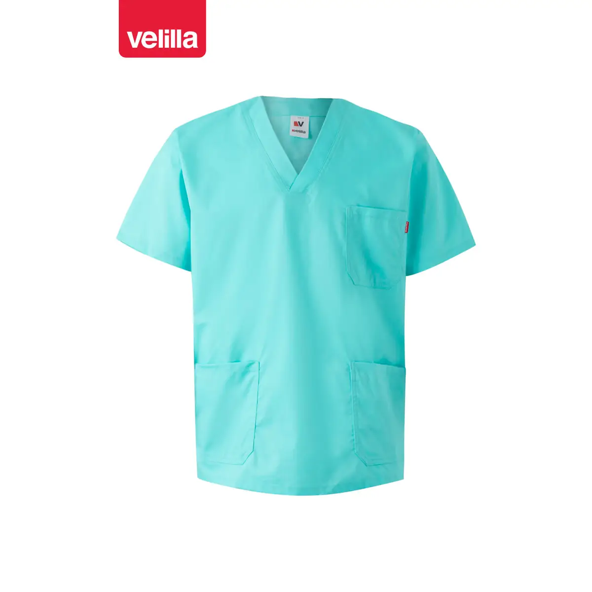 Camisola sanitaria stretch Velilla 535206S 39 Camisola sanitaria stretch Velilla 535206S Turquesa claro, vista frontal
