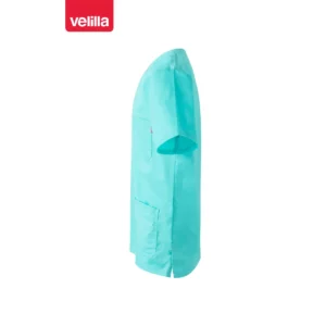 Camisola sanitaria stretch Velilla 535206S Turquesa claro, vista lateral