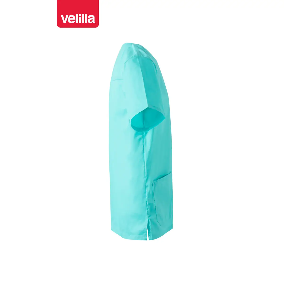 Camisola sanitaria stretch Velilla 535206S 41 Camisola sanitaria stretch Velilla 535206S Turquesa claro, vista lateral opuesto