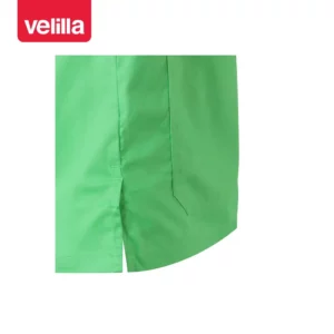 Camisola sanitaria stretch Velilla 535206S Verde manzana, detalle de abertura lateral
