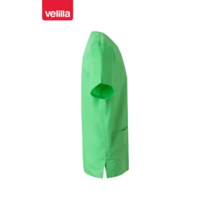 Camisola sanitaria stretch Velilla 535206S Verde manzana, vista lateral opuesto