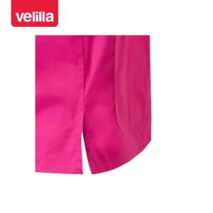 Camisola sanitaria stretch Velilla 535206S Rosa magenta, detalle de abertura lateral