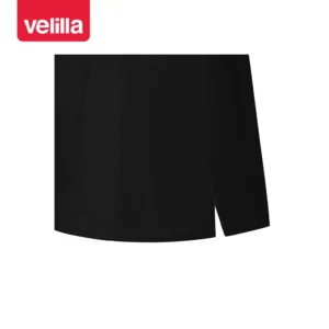Camisola sanitaria stretch mujer Velilla 535206SW Negro, detalle de abertura lateral