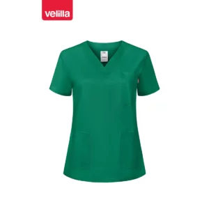 Camisola sanitaria stretch mujer Velilla 535206SW Verde, vista frontal