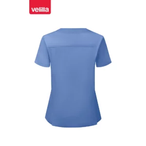 Camisola sanitaria stretch mujer Velilla 535206SW Celeste, vista trasera