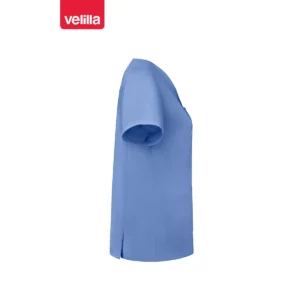 Camisola sanitaria stretch mujer Velilla 535206SW Celeste, vista lateral opuesto