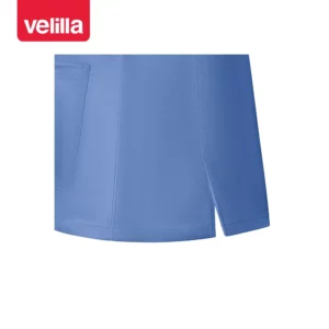 Camisola sanitaria stretch mujer Velilla 535206SW Celeste, detalle de abertura lateral