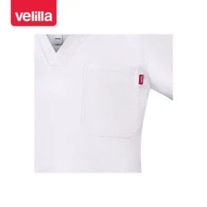 Camisola sanitaria stretch mujer Velilla 535206SW Blanco, detalle de bolsillo de pecho