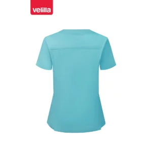 Camisola sanitaria stretch mujer Velilla 535206SW Turquesa claro, vista trasera