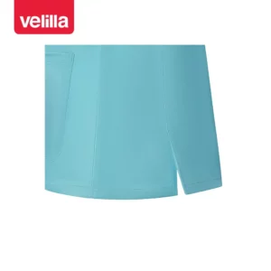 Camisola sanitaria stretch mujer Velilla 535206SW Turquesa claro, detalle de abertura lateral